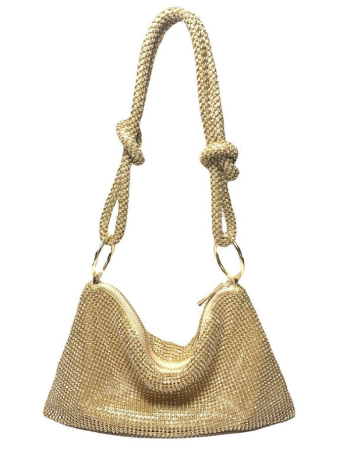 SHOPIQAT Knotted Rhinestone Pure Handmade New Diamond Full Diamond Armpit Bag - Premium from shopiqat - Just $8.900! Shop now at shopiqat